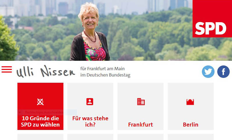 Webseite Ulli Nissen, Mitglied des Deutschen Bundestages, SPD